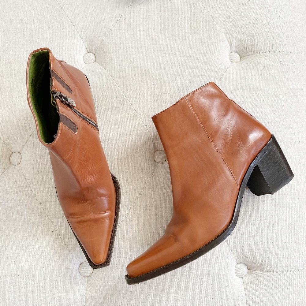 Donald J Pliner Tanith Leather Boots 7.5 - Picture 2 of 6